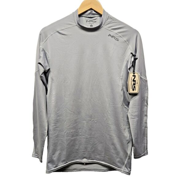 NRS Mens Rash Guard sz Medium Gray Stretch Swim Paddle Raft Surf Beach UPF50 NWT - Picture 3 of 11